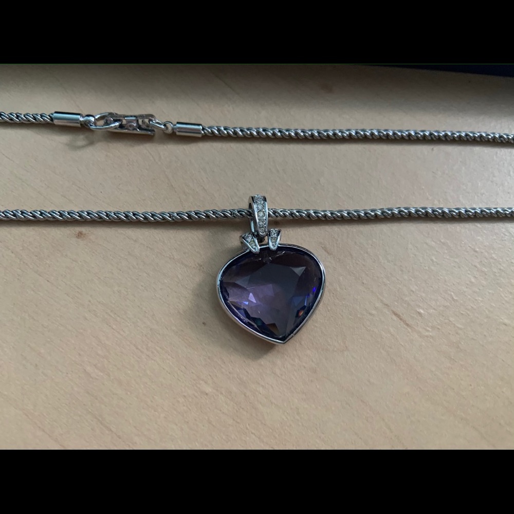 EUC Swarovski Tanzanite crystal necklace